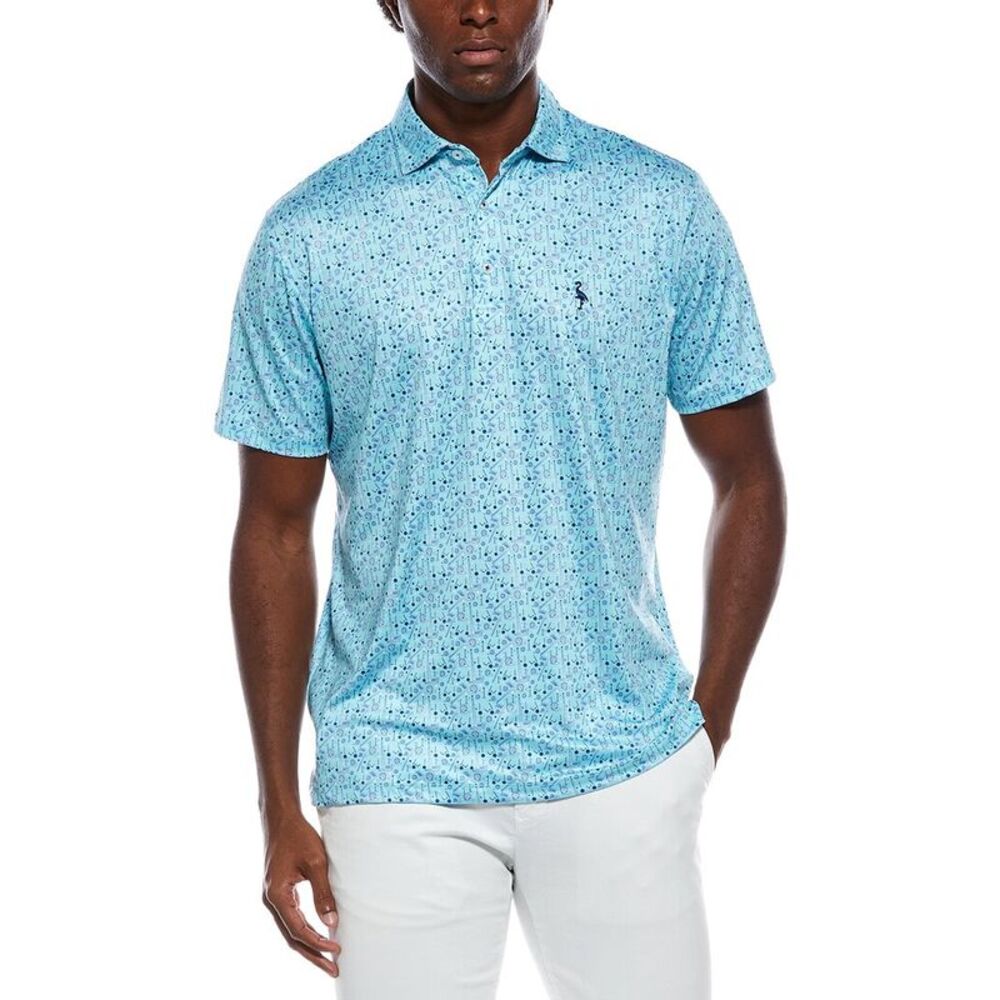 Tailorbyrd Mens Hole-In-One Printed Performance Polo Shirt